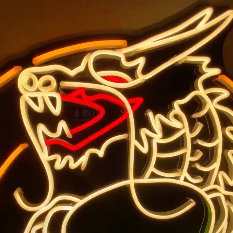 中華屋のドラゴンネオンサイン看板
