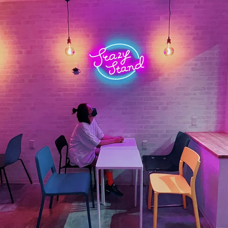 Juice shop neon sign