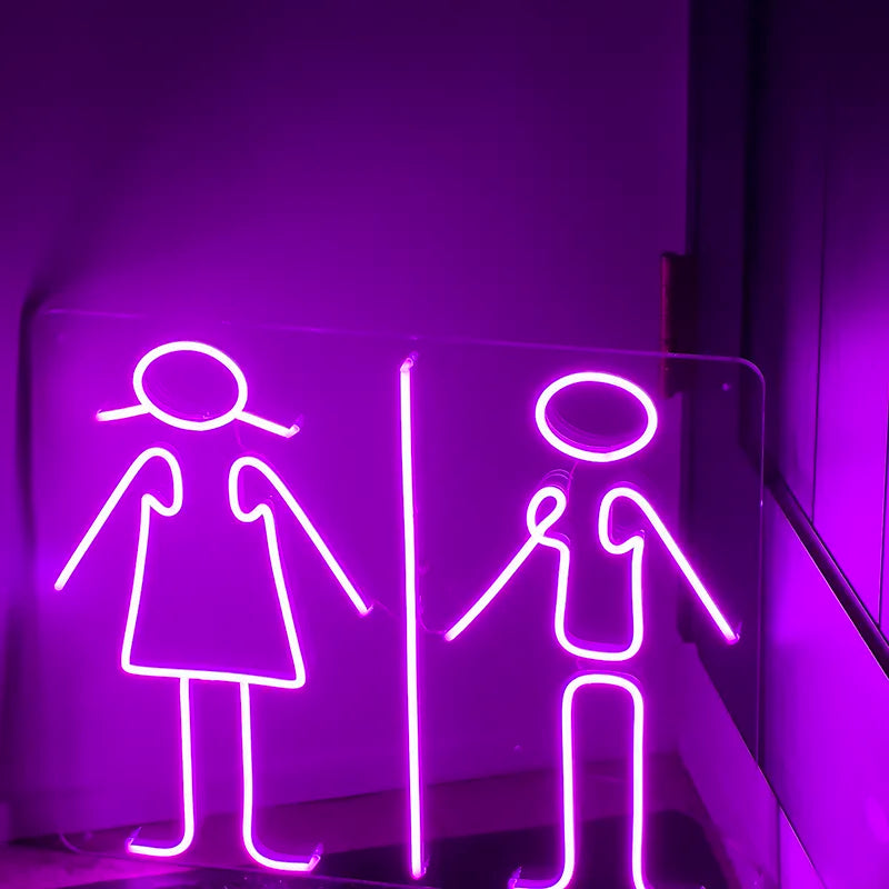トイレマークのネオンサイン看板