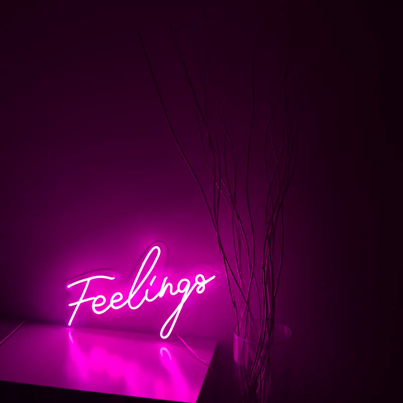 Feelings neon sign