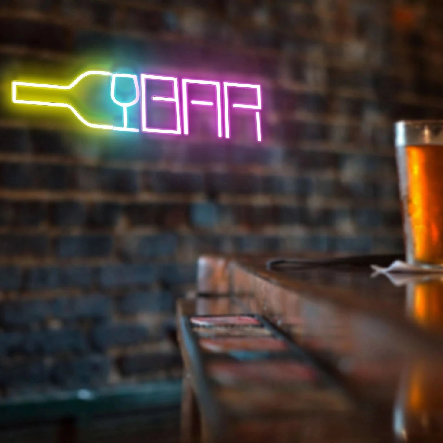 BARボトル ☓ バー ☓ ネオンサイン – ネオンサイン（ライト・看板）の