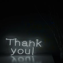 画像をギャラリービューアに読み込む, Thank you !の文字ネオンサイン