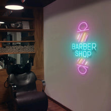 画像をギャラリービューアに読み込む, バーバーショップのネオンサイン