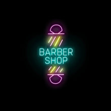 画像をギャラリービューアに読み込む, バーバーショップのネオンサイン