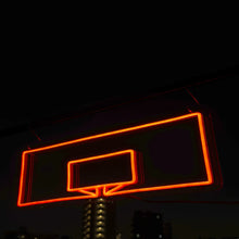 画像をギャラリービューアに読み込む, バスケットゴールを描いたオレンジ色ネオンサイン