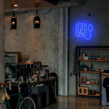 画像をギャラリービューアに読み込む, 充電マーク_カフェ_ネオンサイン