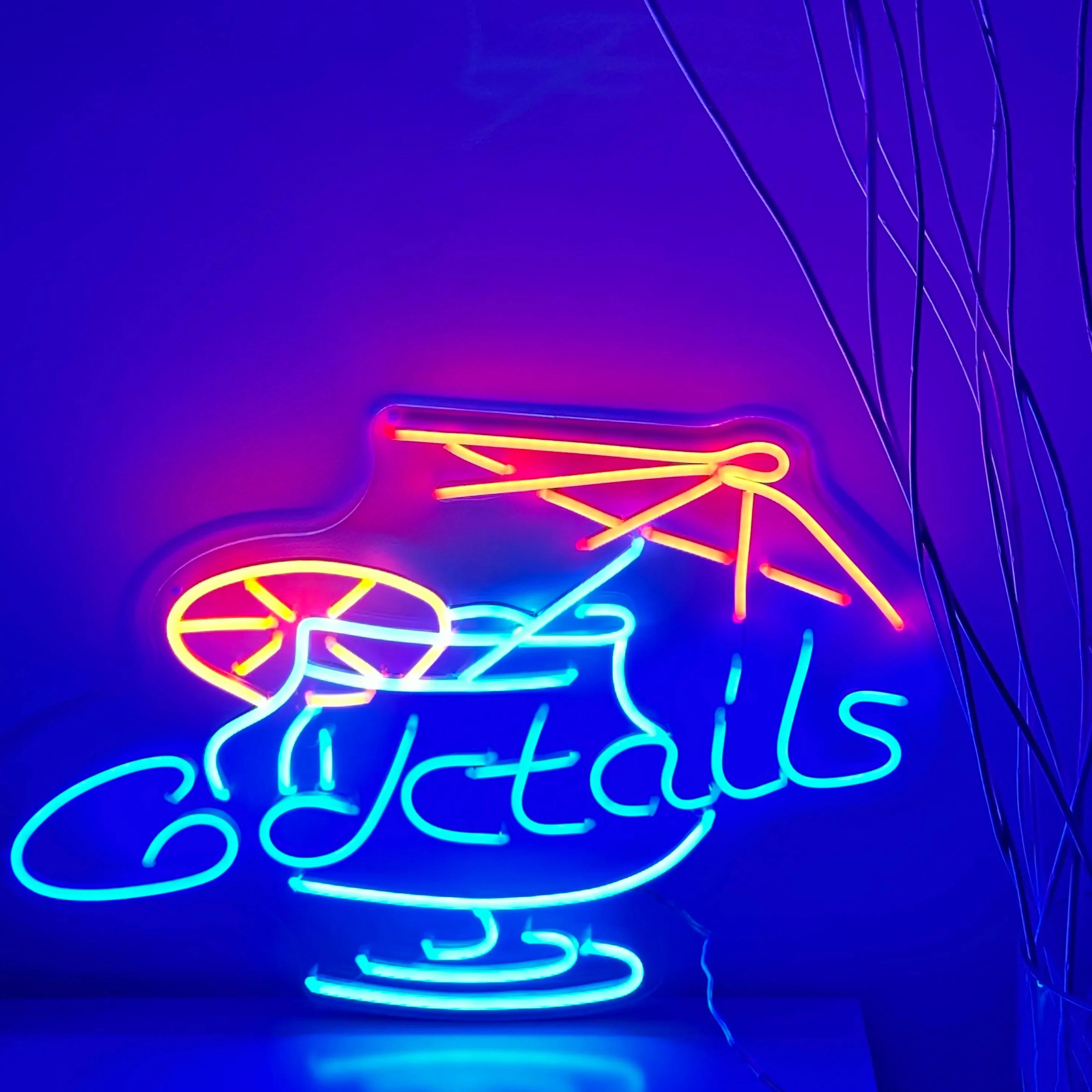 ネオンサイン ネオンライト ネオン看板 LED カクテル cocktail Amazon | ネオンサイン COCKTAIL NEON SIGN ホテル バー