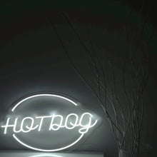 画像をギャラリービューアに読み込む, HOTDOGの白色文字ネオンサイン