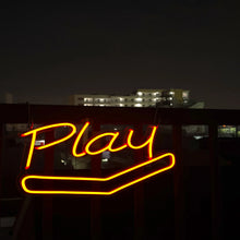 画像をギャラリービューアに読み込む, Playのネオンサイン