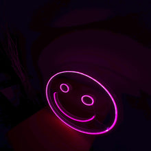 画像をギャラリービューアに読み込む, Smile絵文字のピンク色ネオンサイン