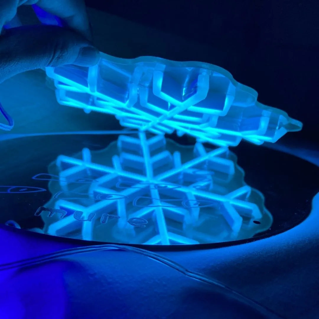 雪の結晶(水色) ☓ 店舗 ☓ ネオンサイン – ネオンサイン（ライト