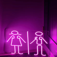 Load image into Gallery viewer, トイレマークのピンク色ネオンサイン