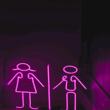 Load image into Gallery viewer, トイレマークのピンク色ネオンサイン