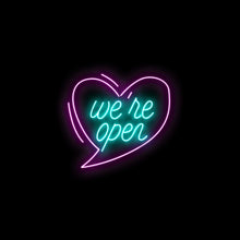 画像をギャラリービューアに読み込む, we_are_open_ネオンサイン