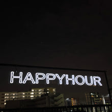 画像をギャラリービューアに読み込む, HAPPYHOURのネオンサイン看板
