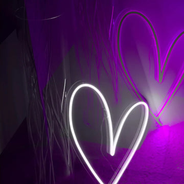 ハート紫 ☓ 店舗 ☓ ネオンサイン – ネオンサイン（ライト・看板）の