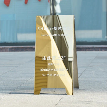 ミラー看板 A型スタンド / ゴールド・シルバー・ローズ – ネオンサイン