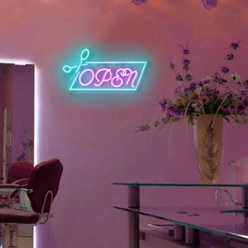 ネオンサイン Barber Shop Open オープン 美容院 室内装飾 Amazon.co.jp: Barber Shop Open Neon Sign ヘアサロン用品