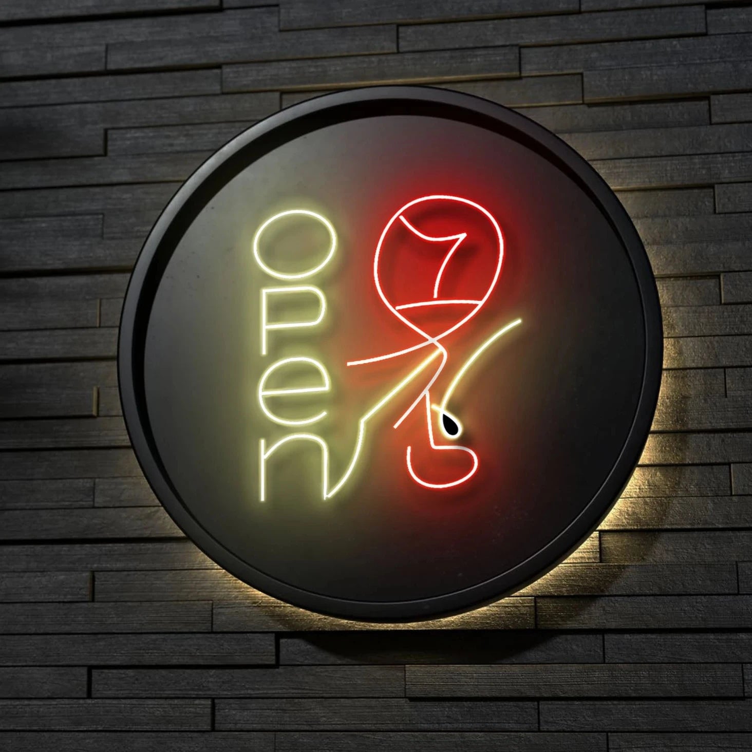 ワイングラス ☓ OPEN ☓ ネオンサイン – ネオンサイン（ライト・看板