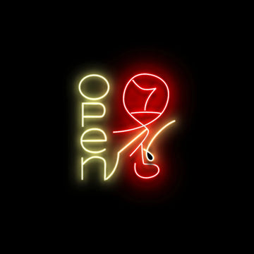 ワイングラス ☓ OPEN ☓ ネオンサイン – ネオンサイン（ライト・看板