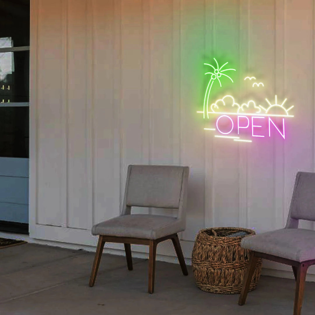 南国ビーチ ☓ OPEN ☓ ネオンサイン – ネオンサイン（ライト・看板  