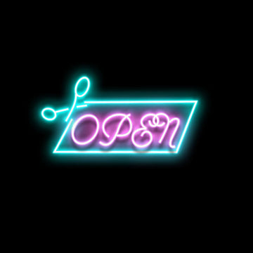 OPEN ☓ 美容室・サロン ☓ ネオンサイン – ネオンサイン(ライト OPEN ☓ 美容室・サロン ☓ ネオンサイン – ネオンサイン(ライト