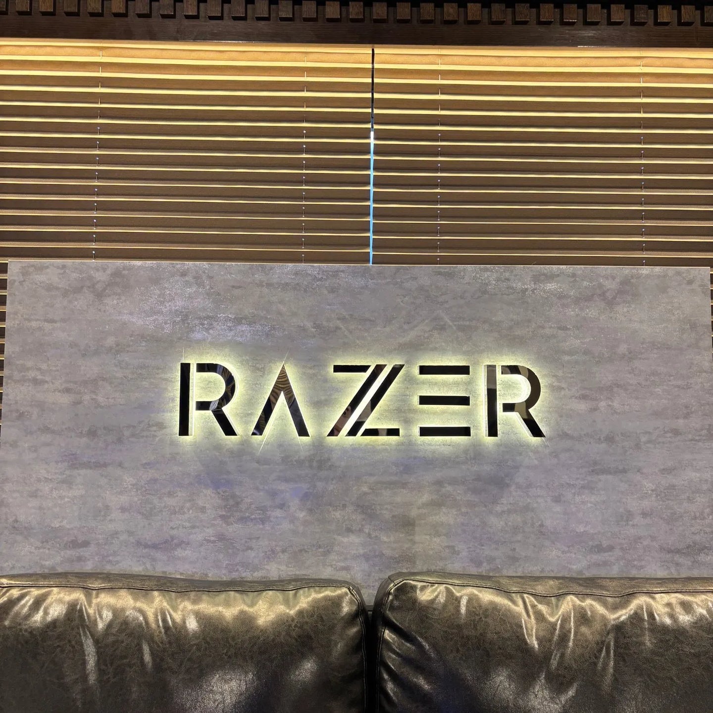 背面発光LEDサインで高級感を演出! RAZERジム × 背面発光LEDサイン – ネオンサイン(ライト・看板)の格安オリジナル制作【ネオンパーク】