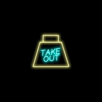 Take out ☓ 飲食店 ☓ ネオンサイン – ネオンサイン(ライト・看板 Take out ☓ 飲食店 ☓ ネオンサイン – ネオンサイン(ライト・看板