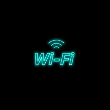 画像をギャラリービューアに読み込む, wifiカフェのネオンサイン
